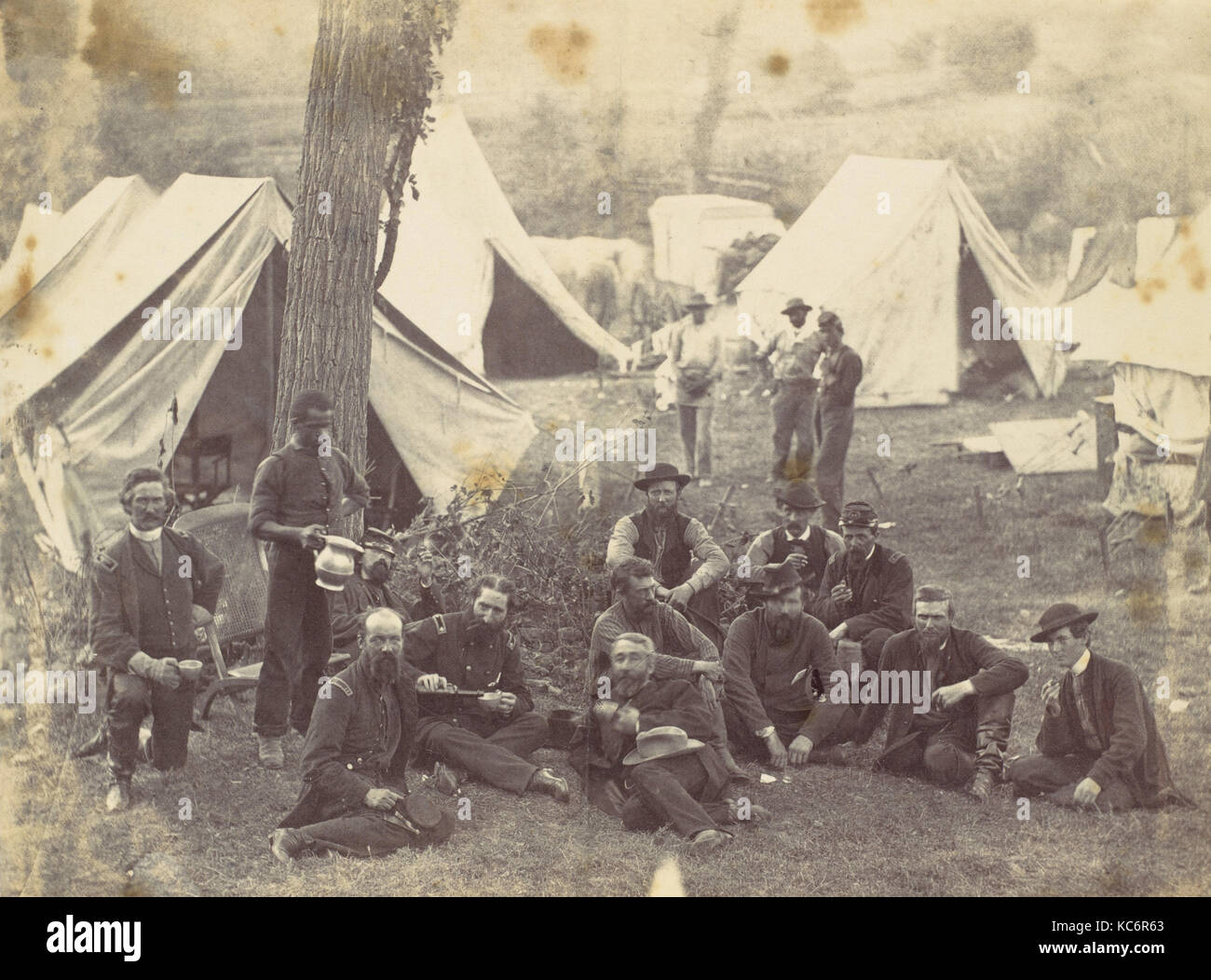 Au siège du groupe de l'armée du Potomac, Antietam, octobre 1862, Alexander Gardner, 1862 Banque D'Images