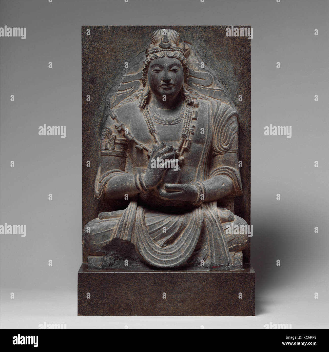 Bodhisattva Maitreya (Bouddha assis de l'avenir), 7ème 8ème siècle Banque D'Images