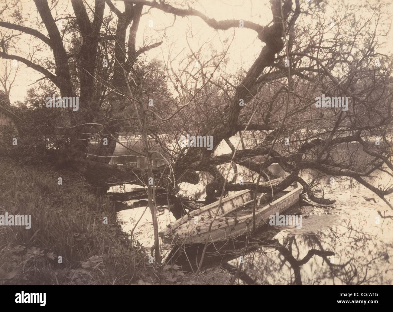 Etang, Ville-d'Avray, 1923-25, à l'albumine argentique mat de négatif sur verre, de l'image : 17,4 x 22,5 cm (6 7/8 x 8 7/8 po Banque D'Images