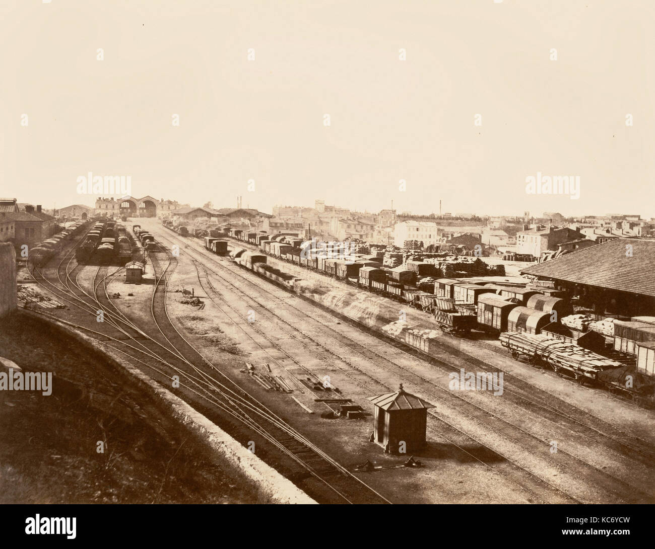 Marseille, fin des années 1850 ( ?), du papier à l'albumine argentique négatif, Image : 32,6 x 42,7 cm (12 13/16 x 16 13/16 po.), Photographie Banque D'Images