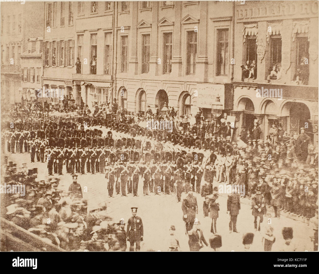 Vieux Boston Fuseliers sur State Street, Inconnu, 1858 Banque D'Images