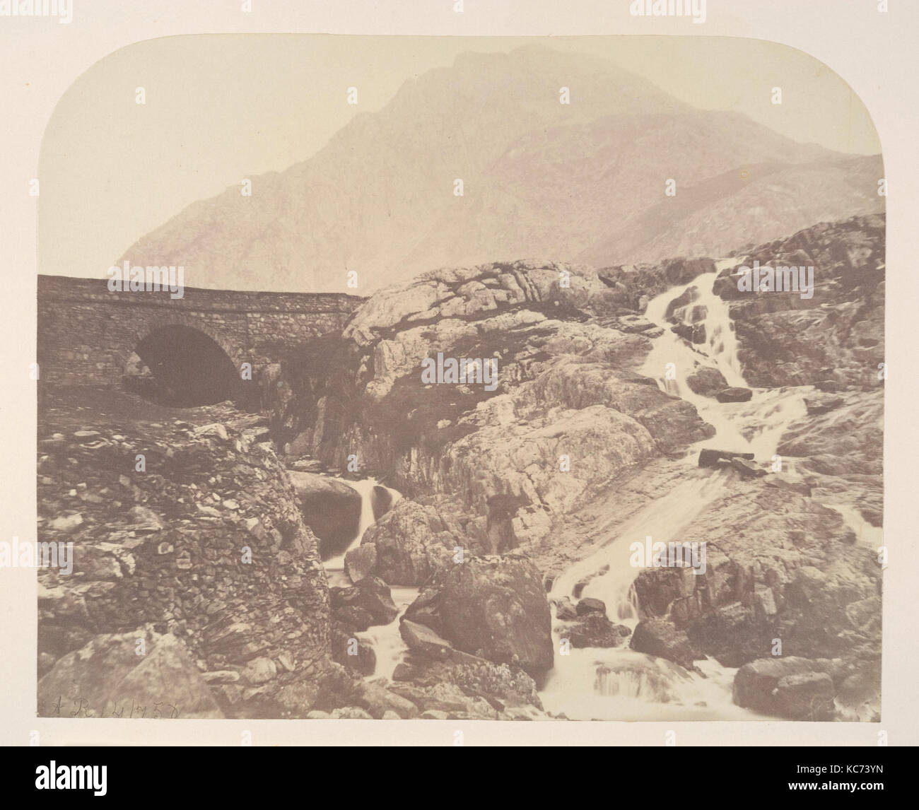 Près du col de Nant Frangen, au nord du Pays de Galles, Alfred Rosling, 1856 Banque D'Images