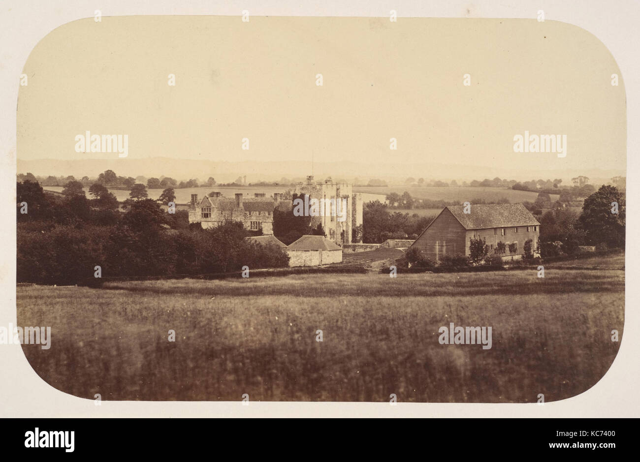 Hever Castle, Kent, 1857, à l'albumine argentique, Photos, Henry Thomas Wood (British Banque D'Images