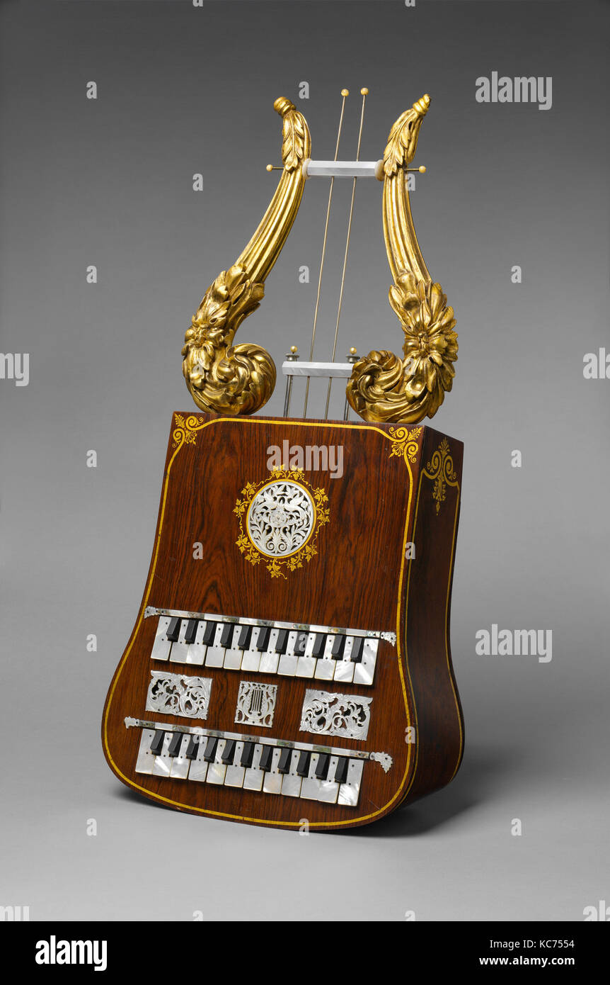 La Lyre d'apollon, 1848-53, New York, United States ? ?, American, divers matériaux, H. 82,8 cm (32-3/4 po.), plus grand W. 39,2 cm (15-1 Banque D'Images