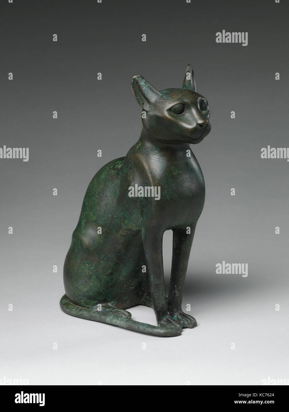 Statuette de chat destiné à contenir un chat momifié, 332-30 av. Banque D'Images