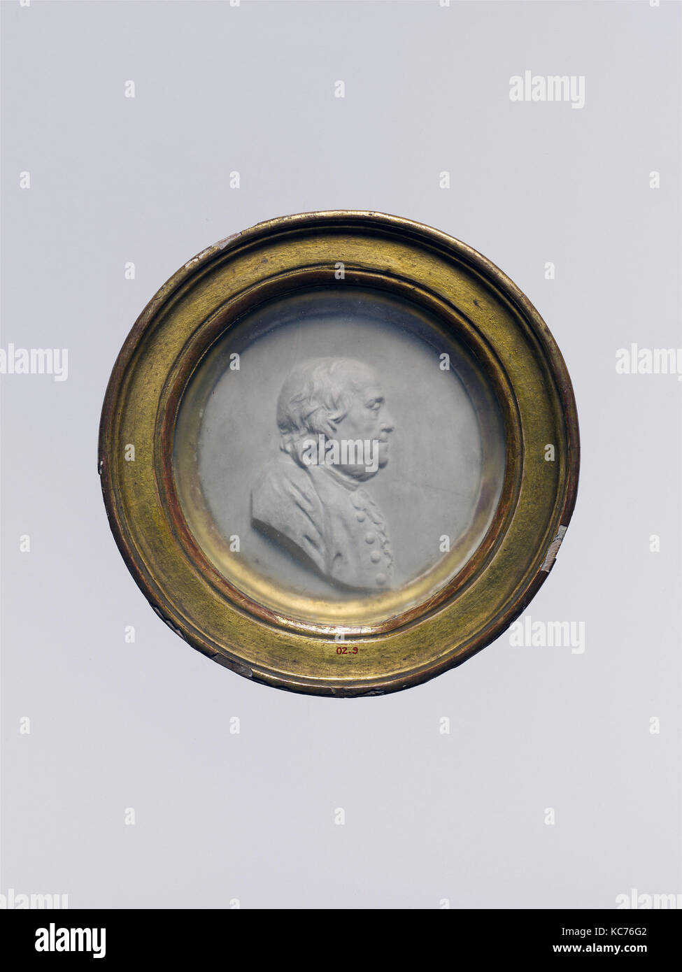 Médaillon de Benjamin Franklin, attribuée à Jean Martin Renaud, ca. 1797 Banque D'Images