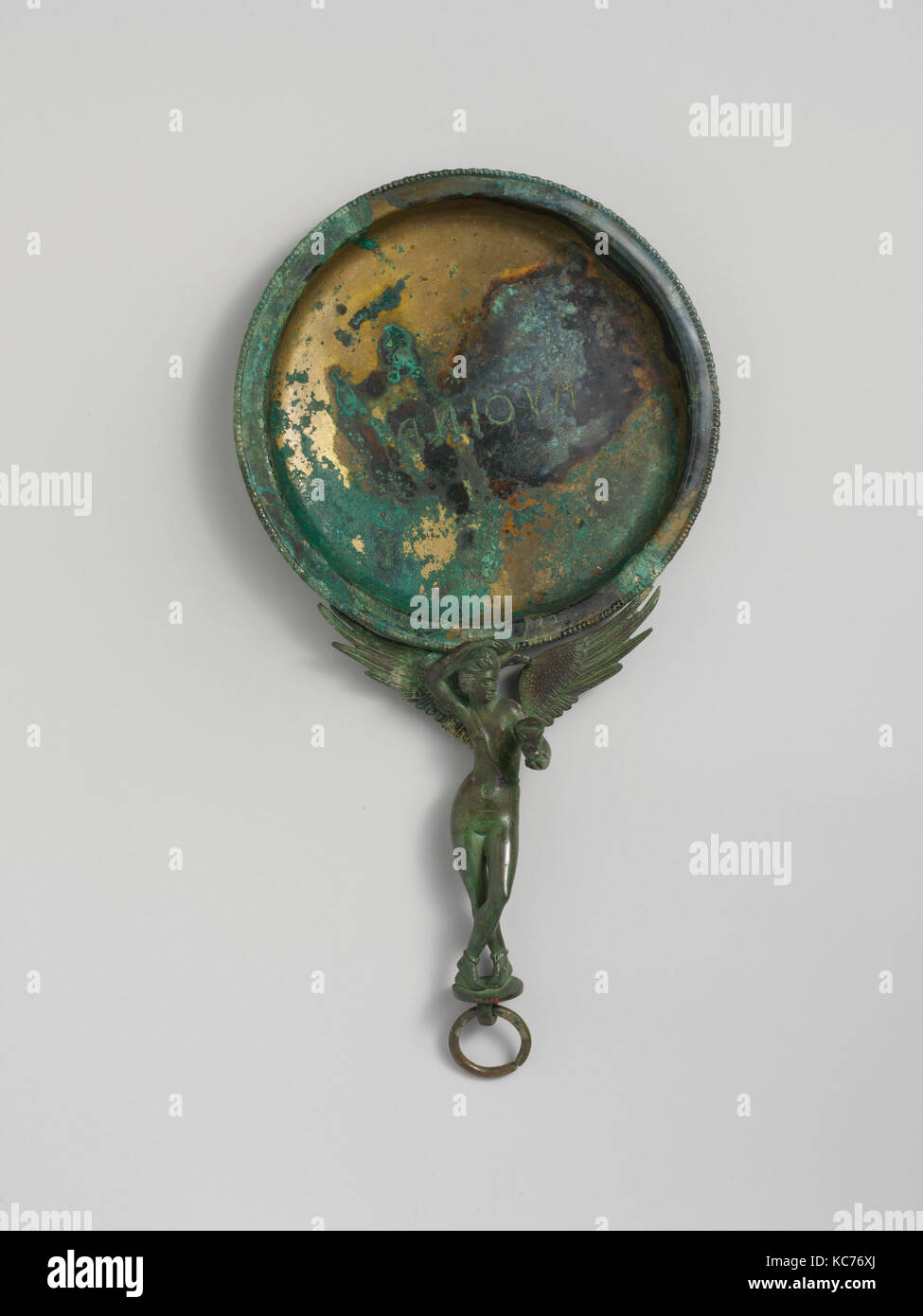 Bronze patera (bol peu profond avec poignée), fin 4ème-début 3ème siècle avant J.C. Banque D'Images