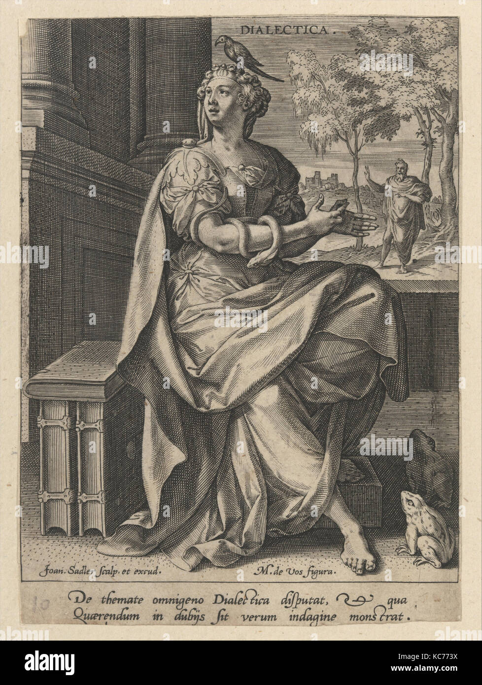 Dialectica de sept arts libéraux, Johann Sadeler I, 16e siècle Banque D'Images