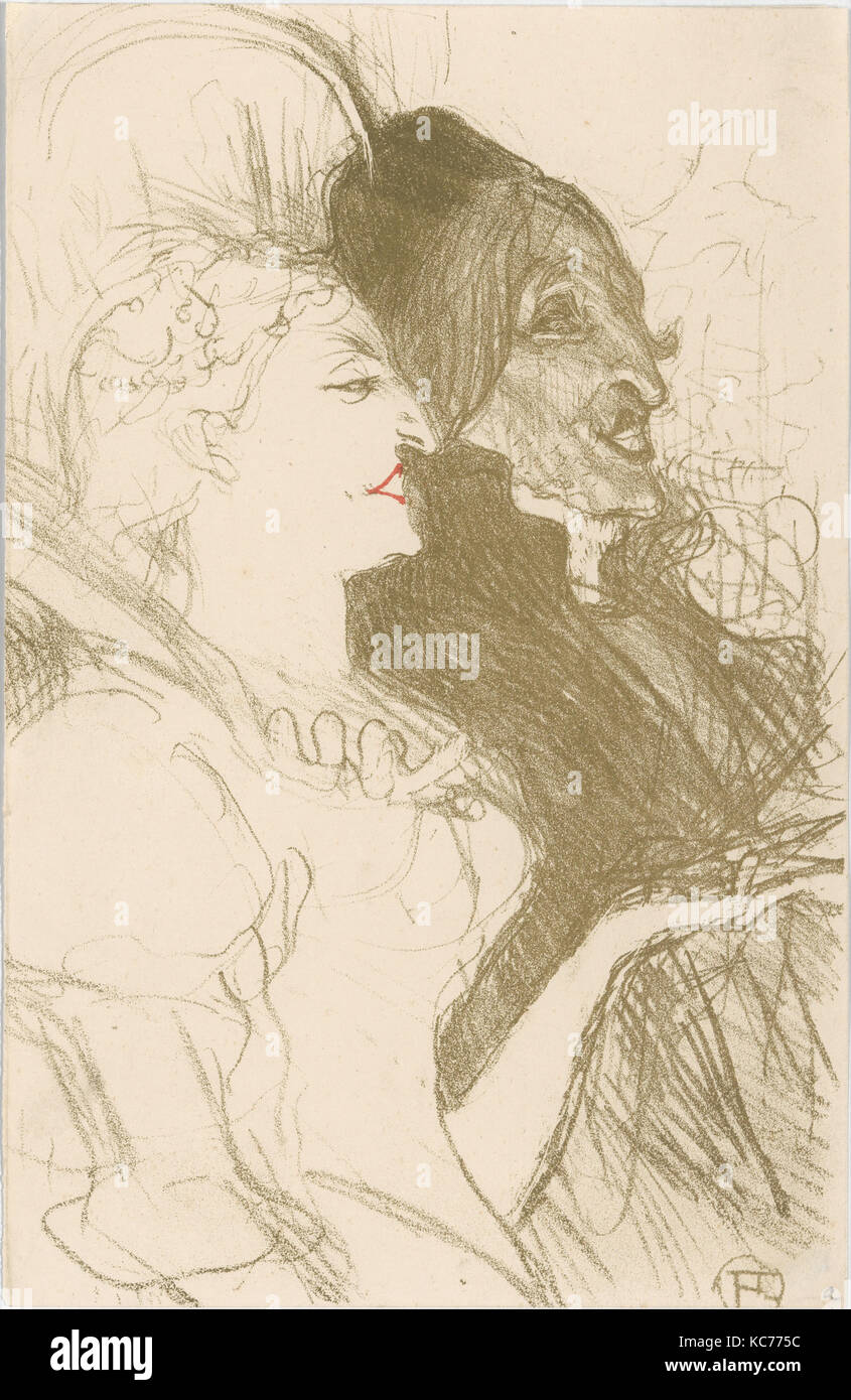 Carnaval, 1894 Crayon, Pinceau et d'un racleur lithographie imprimée en vert olive et rouge sur papier vélin fraisée à marquer la plaque Banque D'Images