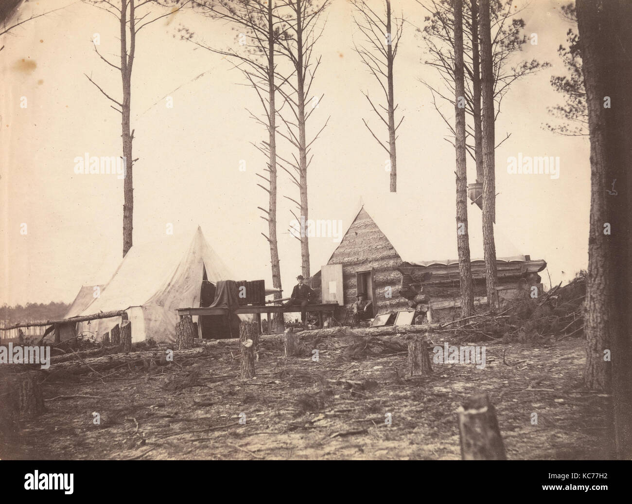 La copie des cartes, des photographies, siège de Petersburg, Virginia, Inconnu, attribuée à Alexander Gardner, Mars 1865 Banque D'Images