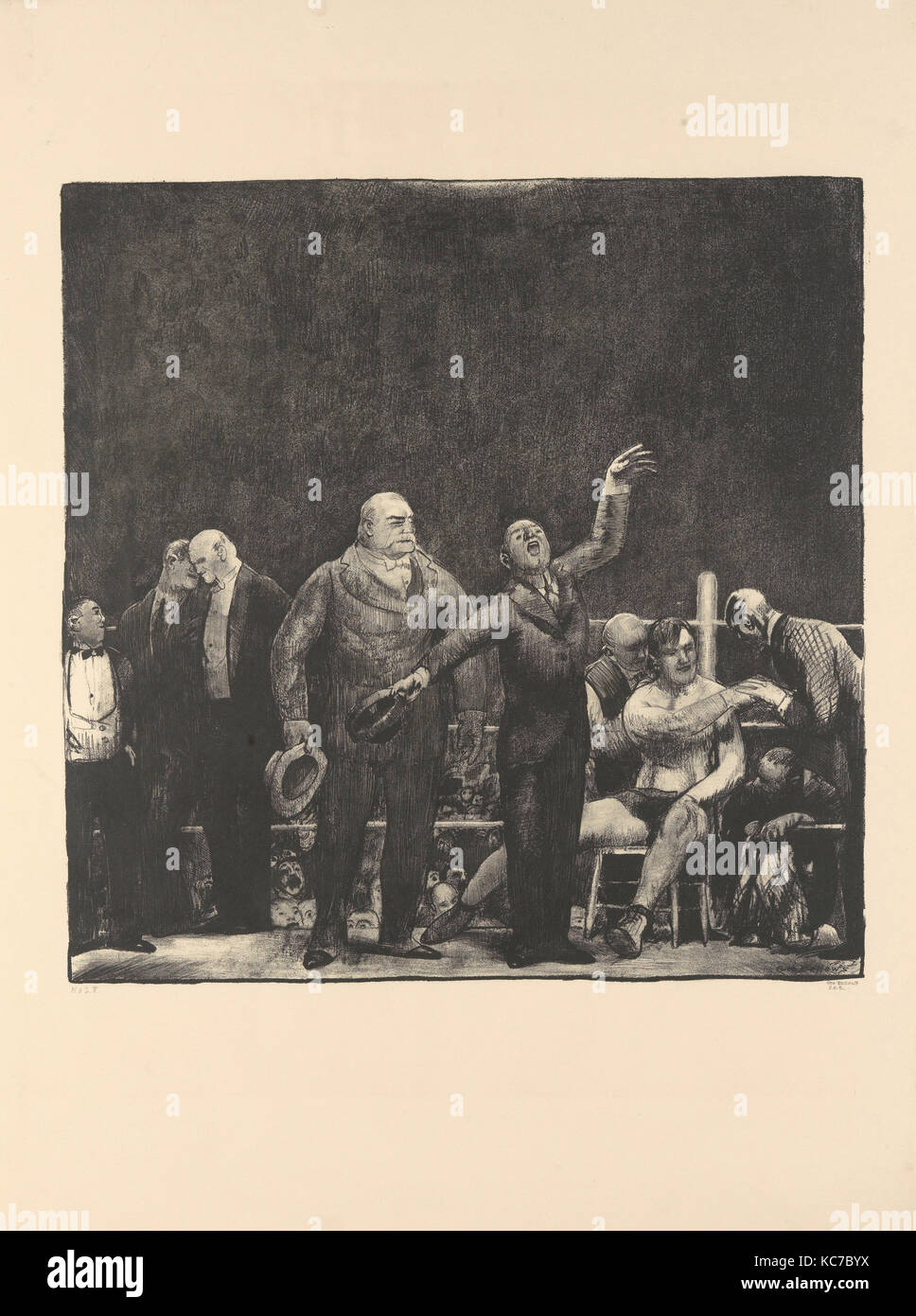 L'introduction de John L. Sullivan, 1916, lithographie, de droit : 20 1/2 x 20 1/2 in. (52,1 x 52,1 cm), d'imprimés, de George Bellows (American Banque D'Images