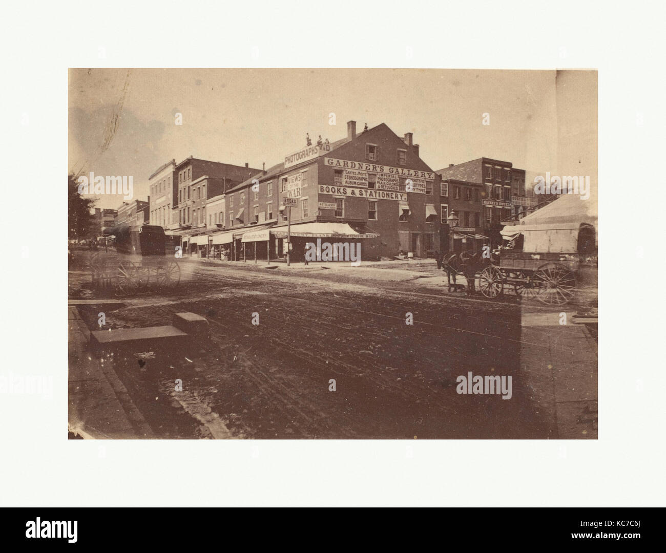 Gardner's Gallery, 7e et D. Les rues, Washington, D.C., Alexander Gardner, 1864 Banque D'Images