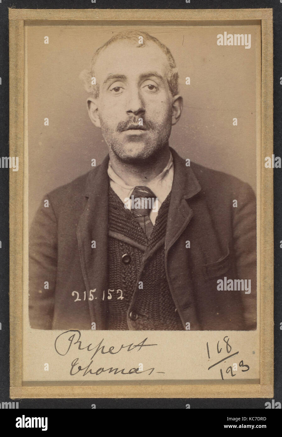 Ripert. Thomas. 33 ans, né à Marseille. Check. Anarchiste. 5/3/94., Alphonse Bertillon, 1894 Banque D'Images