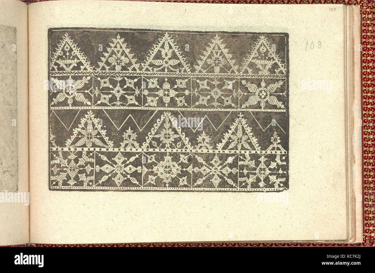 Dessins et gravures, livres Tirages Ornament & Architecture, Corona delle Nobili et Virtuose Donne : Libro IV, page 108 (recto Banque D'Images