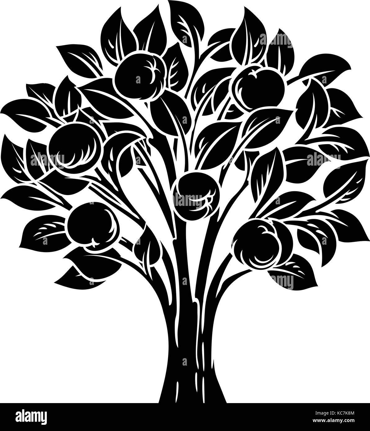 Apple Tree Illustration de Vecteur