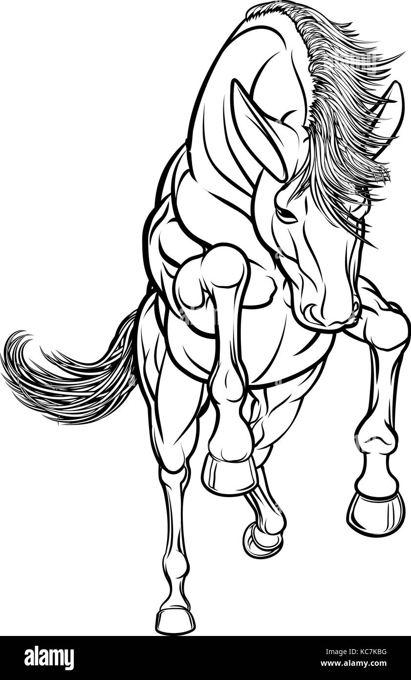 Élevage de cheval Illustration de Vecteur
