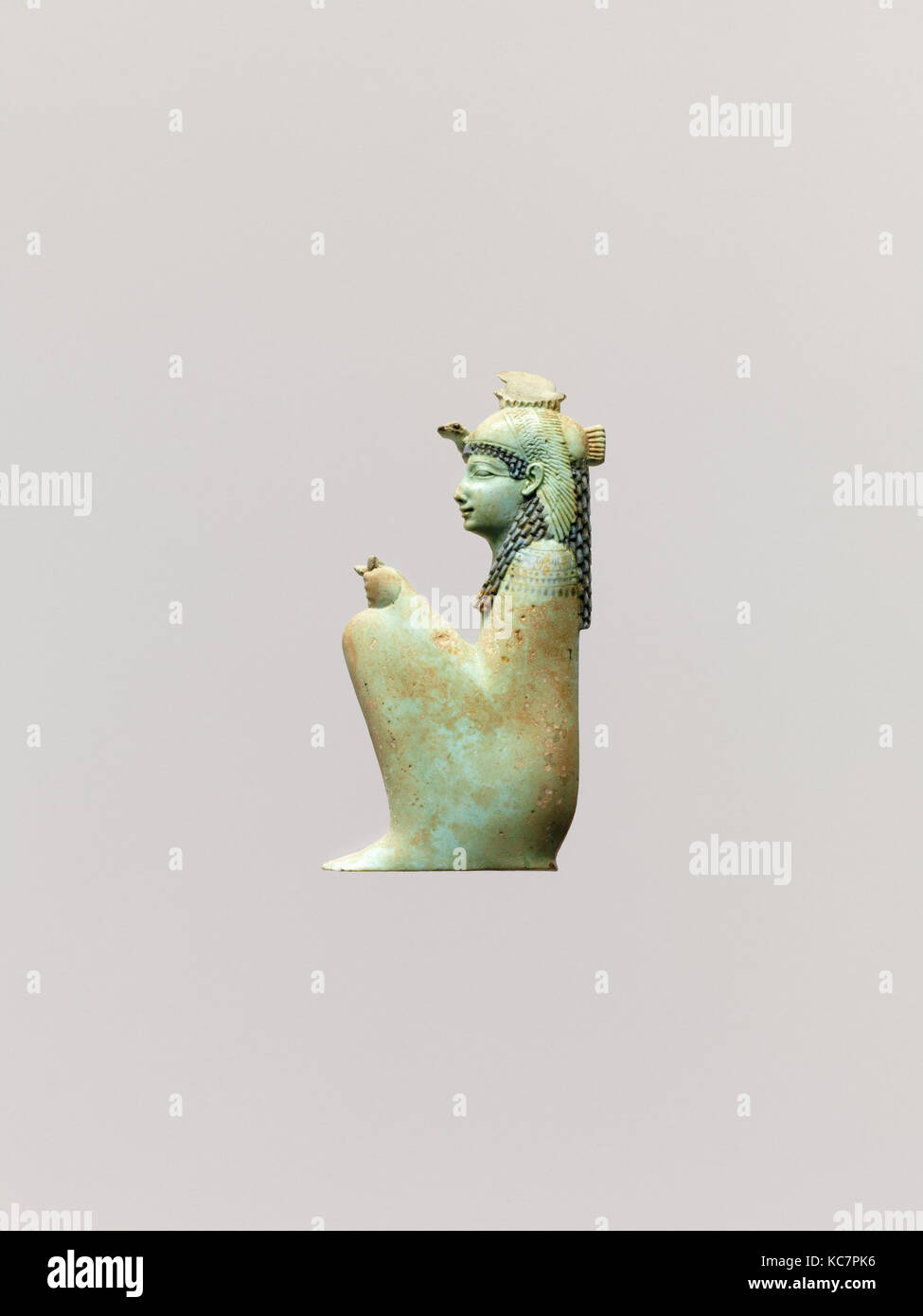 Marqueterie représentant la déesse accroupie, probablement Hathor, 4ème siècle avant J.C. Banque D'Images