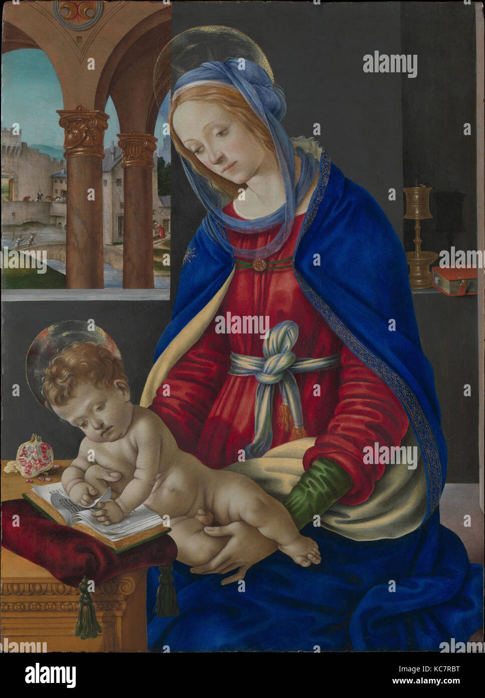 Vierge et l'enfant, ca. 1483-84, tempera, huile, et d'or sur bois, 32 x 23 1/2 in. (81,3 x 59,7 cm), peintures, Filippino Lippi Banque D'Images