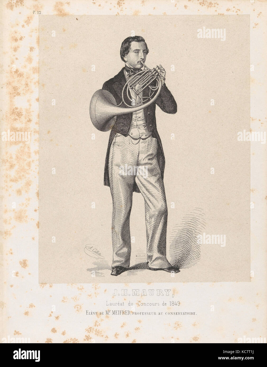 Les plaques lithographiques, Alexandre Désiré Collette, 1850 Banque D'Images