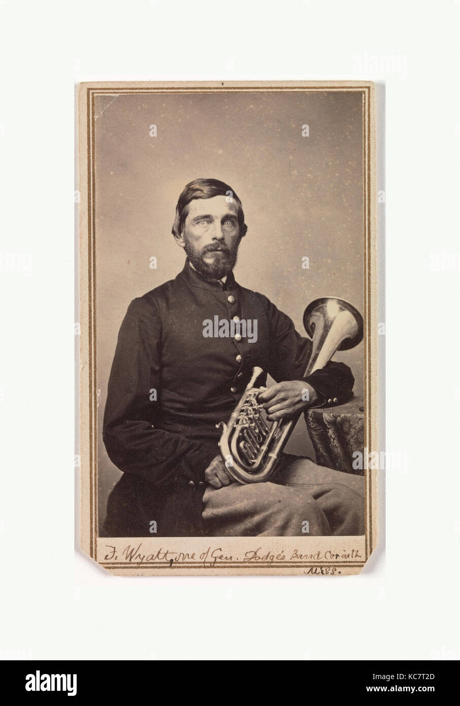 Frank Wyatt, l'un des général Dodge's Band, Corinth, Mississippi, George W. Armstead, 18 Septembre 1863 Banque D'Images