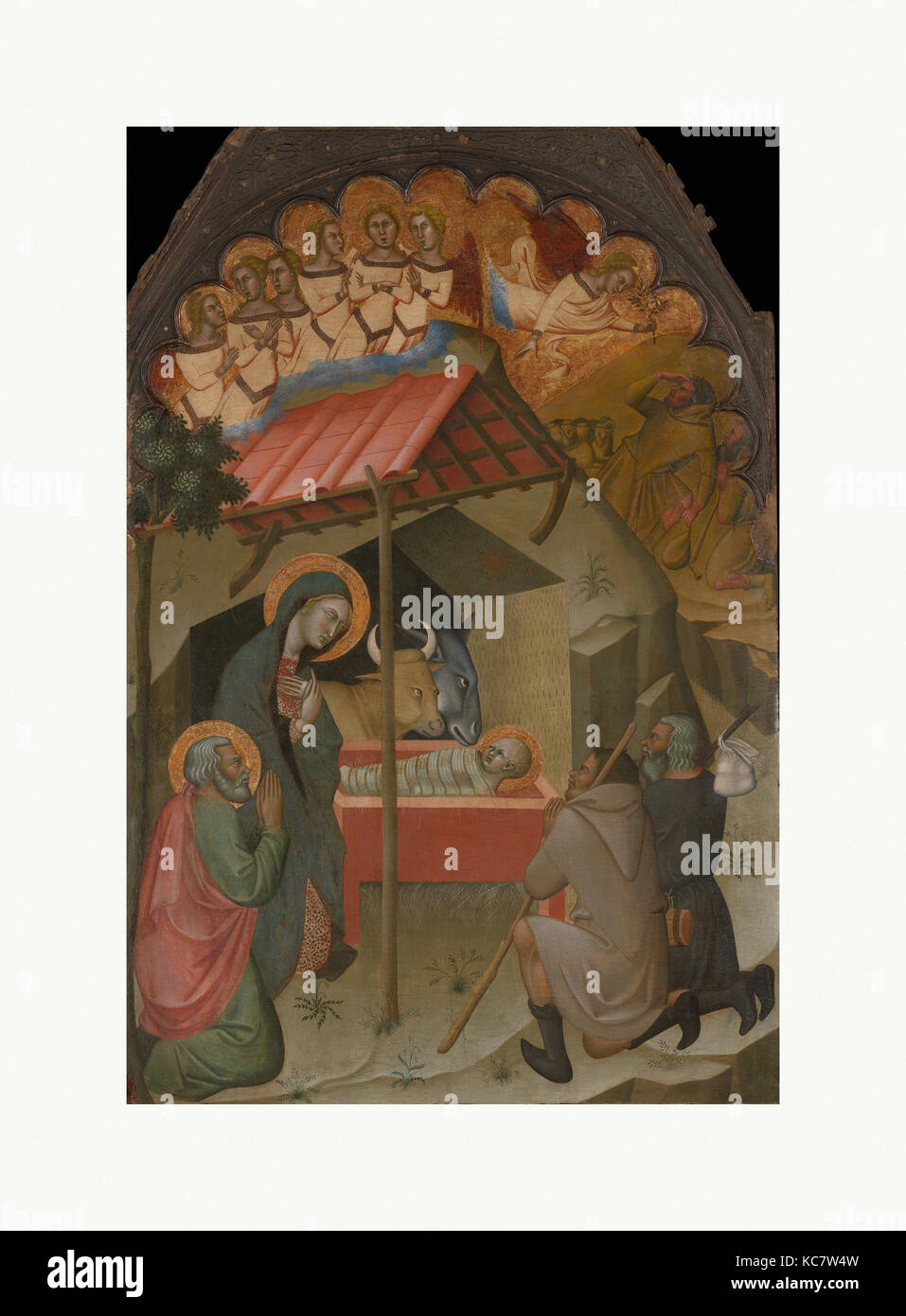 L'Adoration des bergers, Bartolo di Fredi, 1374 Banque D'Images