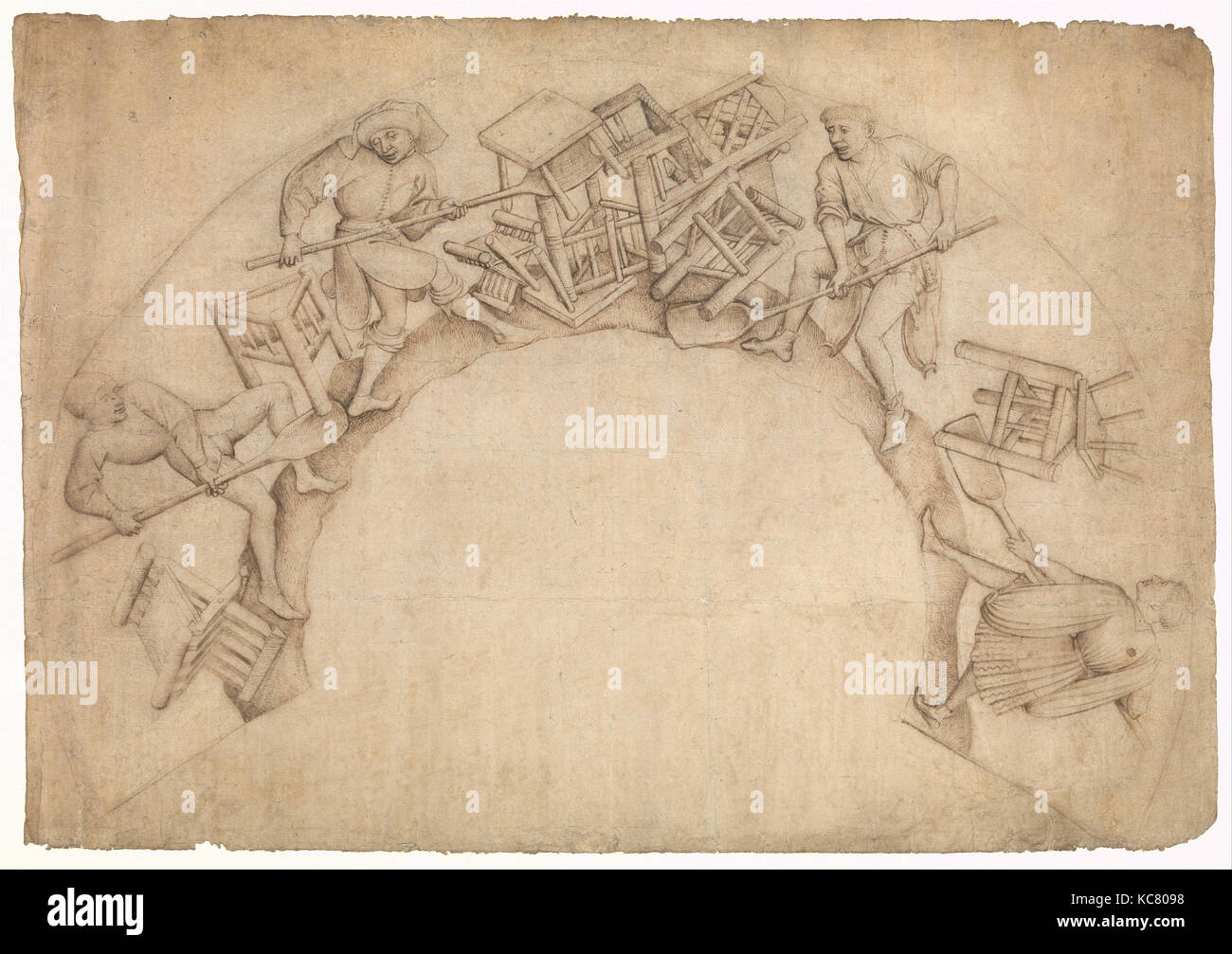 Les hommes de pelleter de chaises (Scupstoel), cercle de Rogier van der Weyden, Van der Stockt peut-être Vranke, 1444-50 Banque D'Images