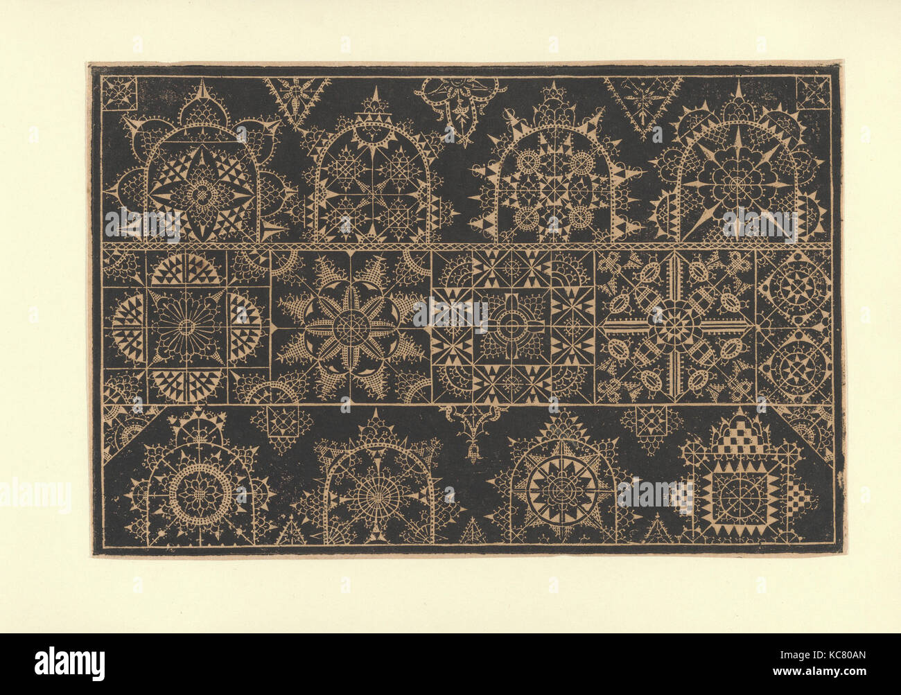 Schon newes Modelbuch...Page 1(r), 1617, gravure sur bois, la plaque : 6 7/8 x 10 1/2 in. (17,5 x 26,7 cm Banque D'Images