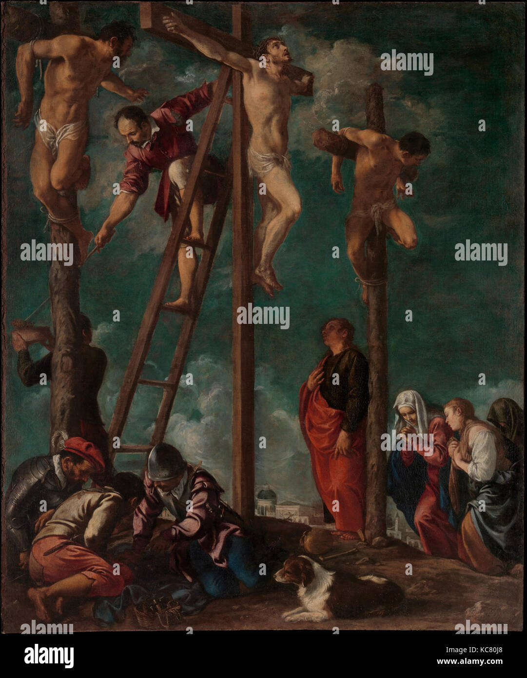 La Crucifixion, ca. 1625-30, huile sur toile, 48 × 40 3/4 1/2 in. (123,8 × 102,9 cm), peintures, Pedro Orrente (Espagnol, Murcie Banque D'Images