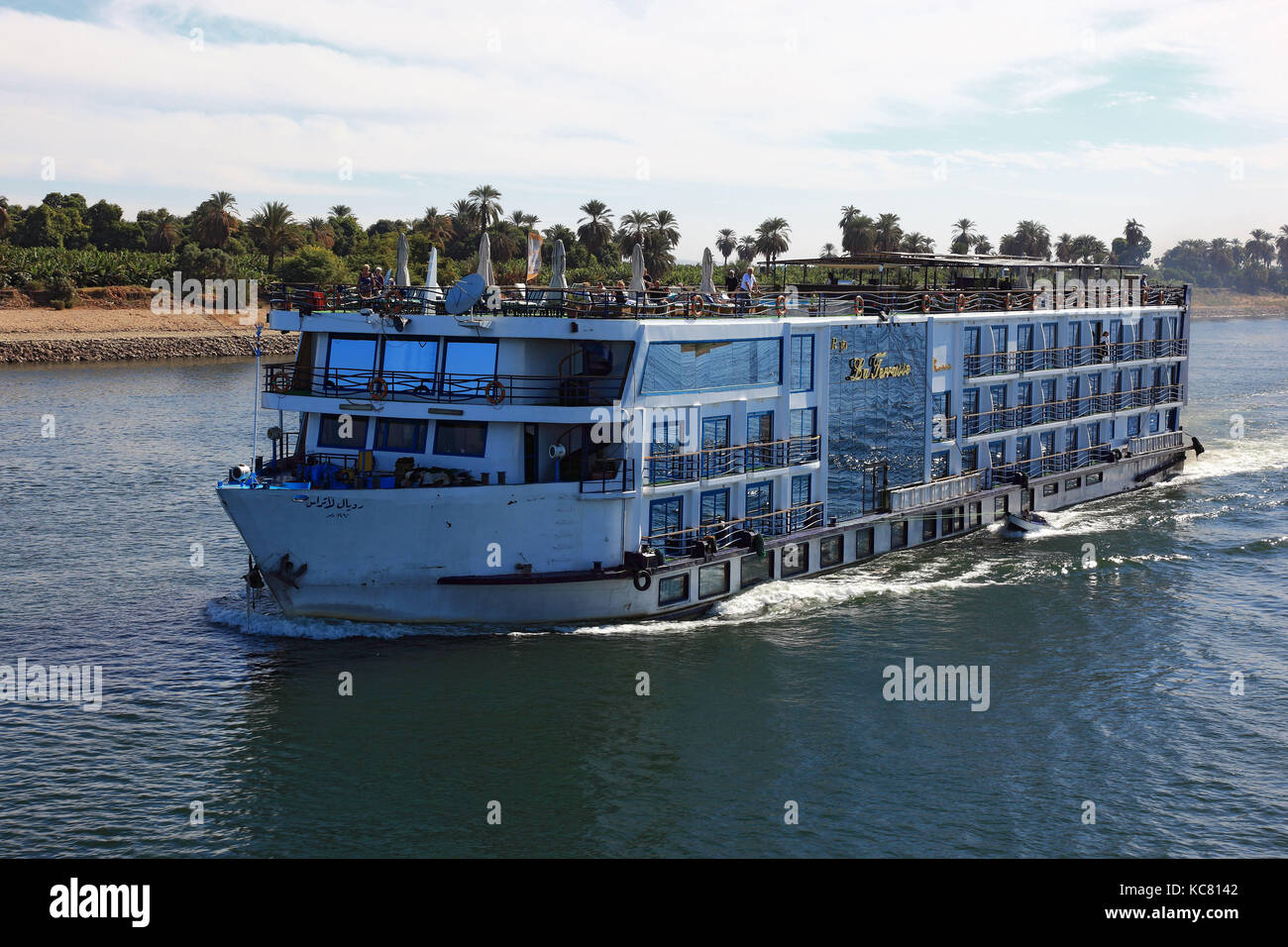 Bateau de croisière sur le Nil, croisière sur le Nil, en Afrique, Banque D'Images