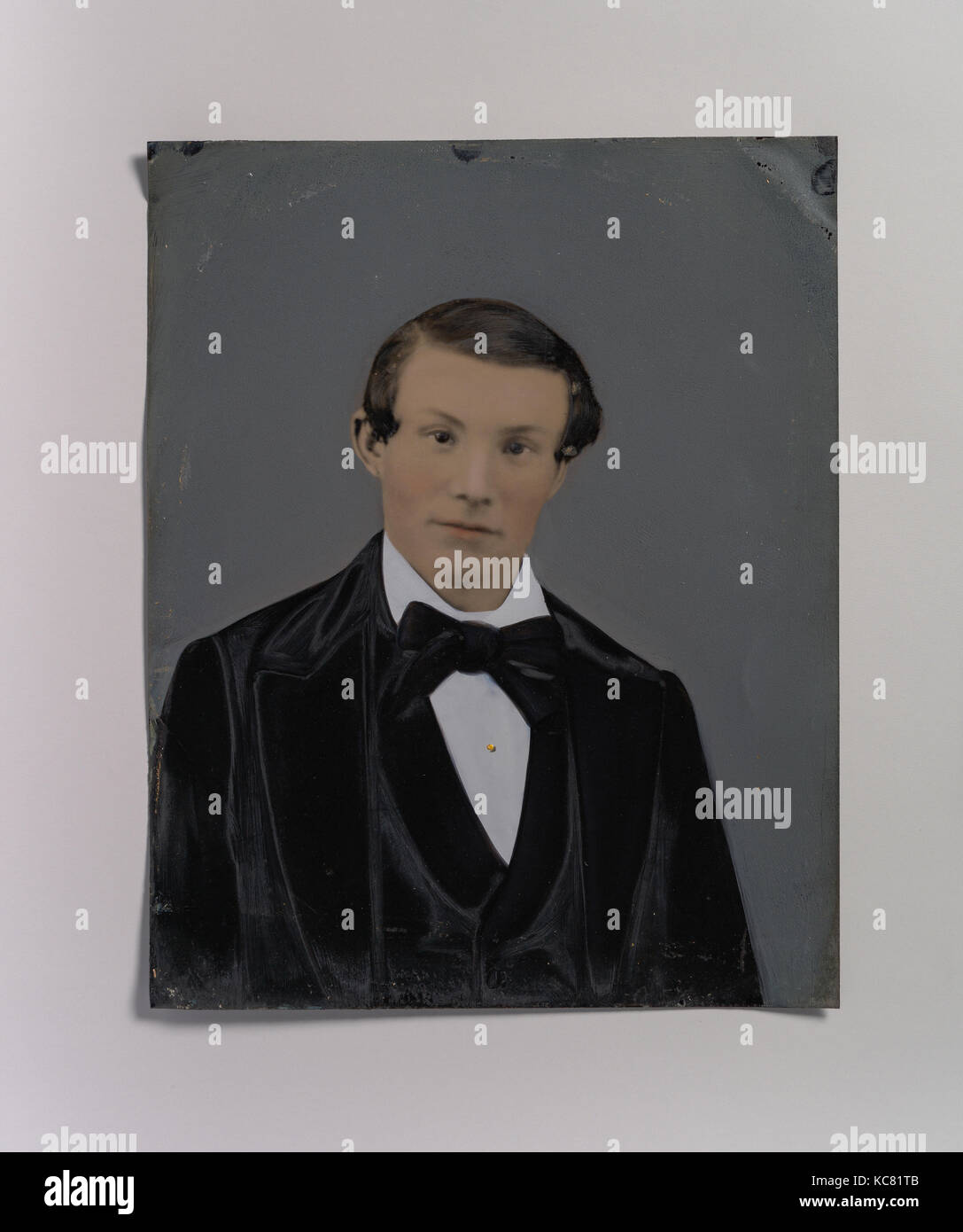 Jeune homme, années 1860-années 70, Tintype, Image : 25,5 x 20,2 cm (7 1/16 x 10 15/16 in.), photographies, inconnu (American Banque D'Images