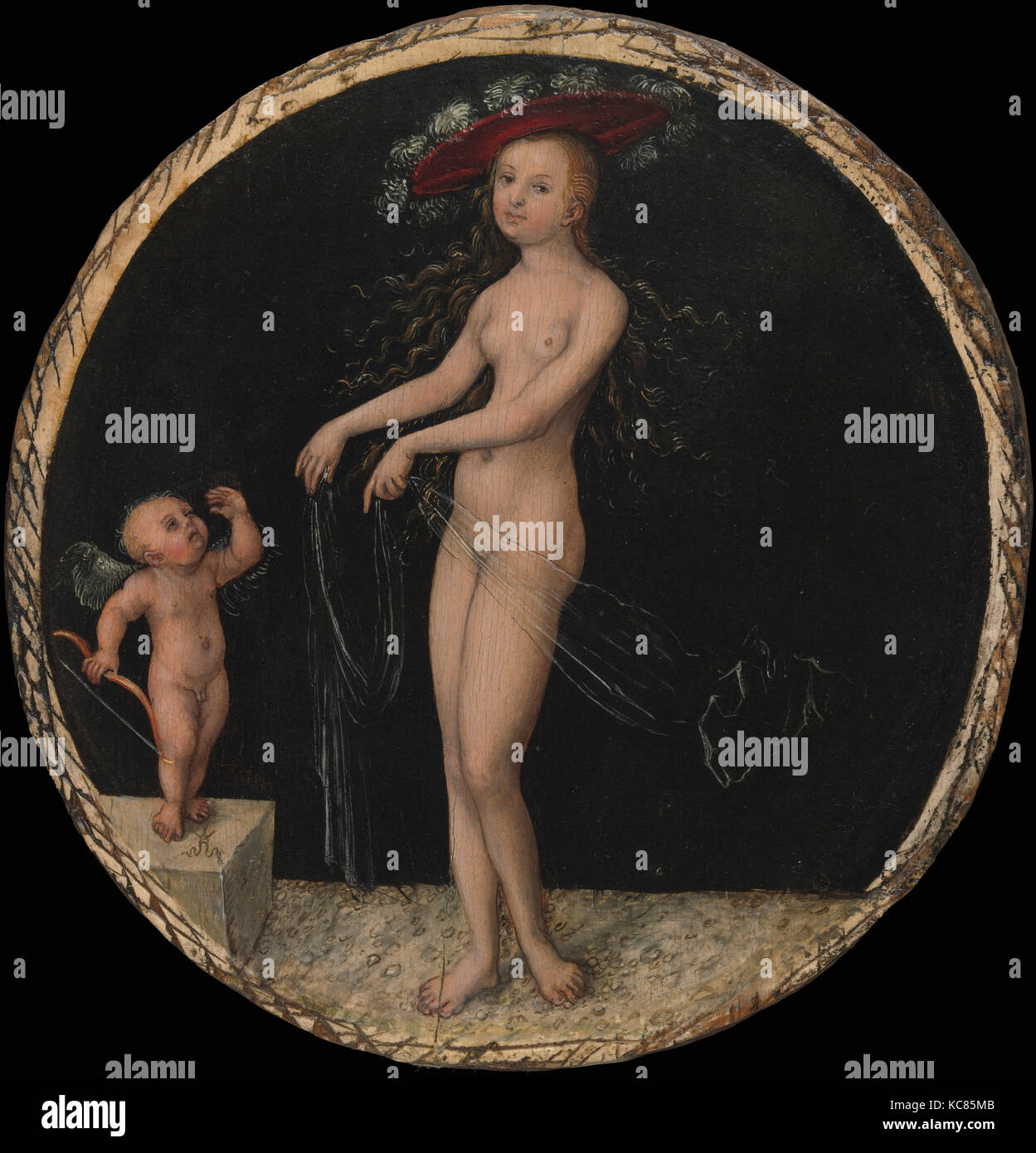Vénus et Cupidon, Lucas Cranach le Vieux, ca. 1525-27 Banque D'Images