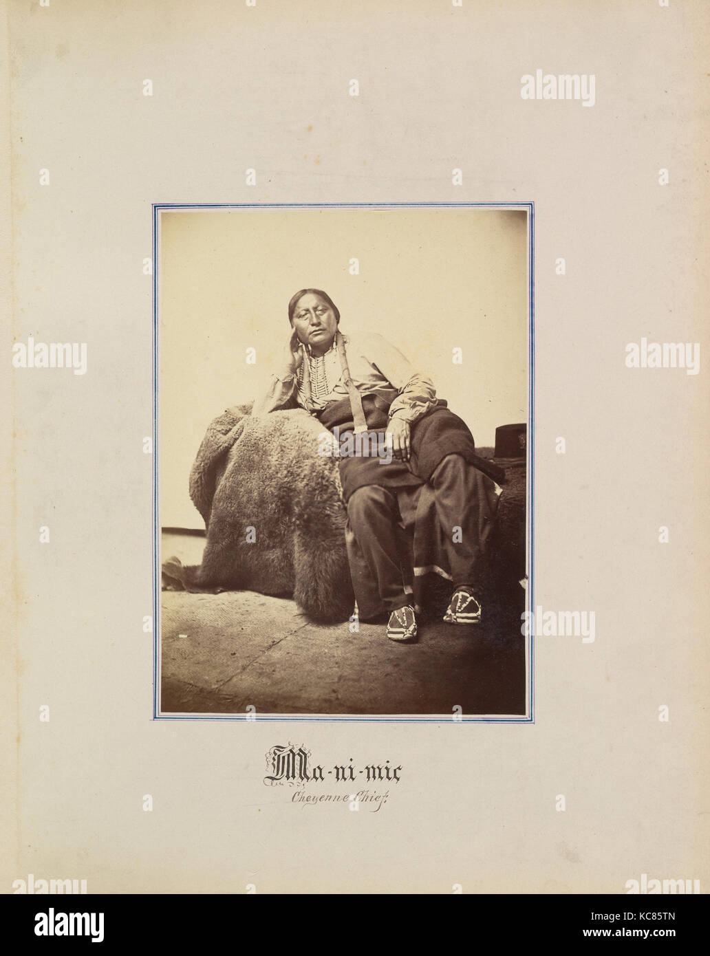Ma-ni-mic, chef Cheyenne, William Stinson Soule, 1869-74 Banque D'Images