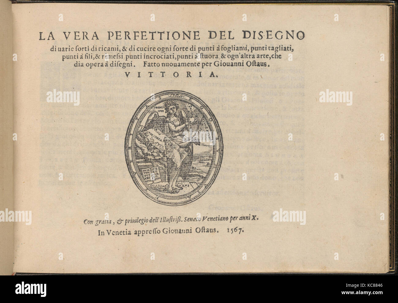 La Vera Perfettione del Disegno di varie sorti di recami, 1567 Banque D'Images