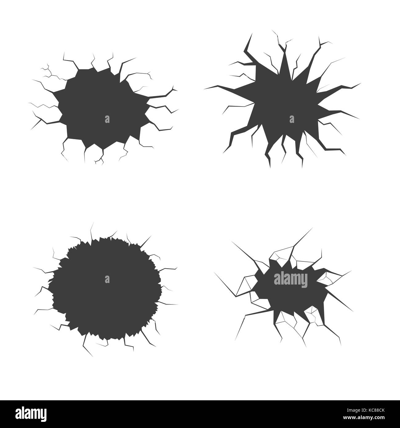 Le crack set vector Illustration de Vecteur