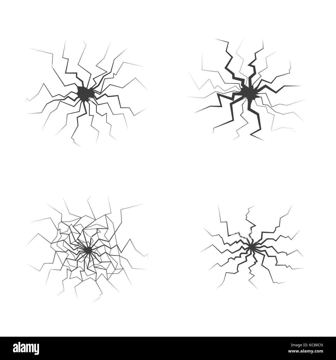 Le crack set vector Illustration de Vecteur