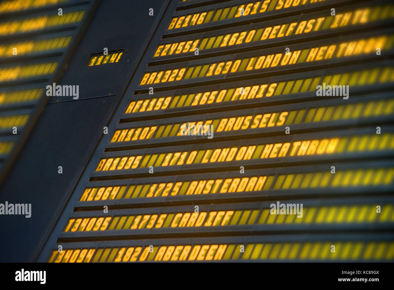 Conseil de l'information à l'aéroport Banque D'Images