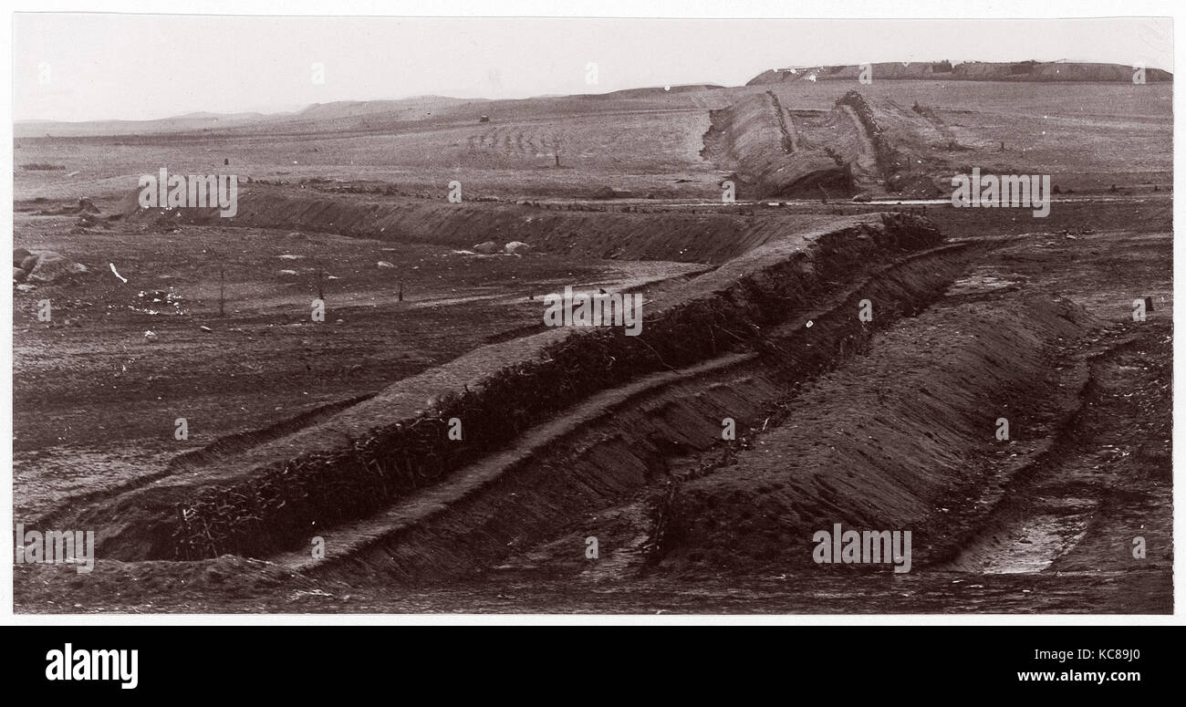 Confederate Earthworks, Centreville, Virginia, George N. Barnard, 1862 Banque D'Images