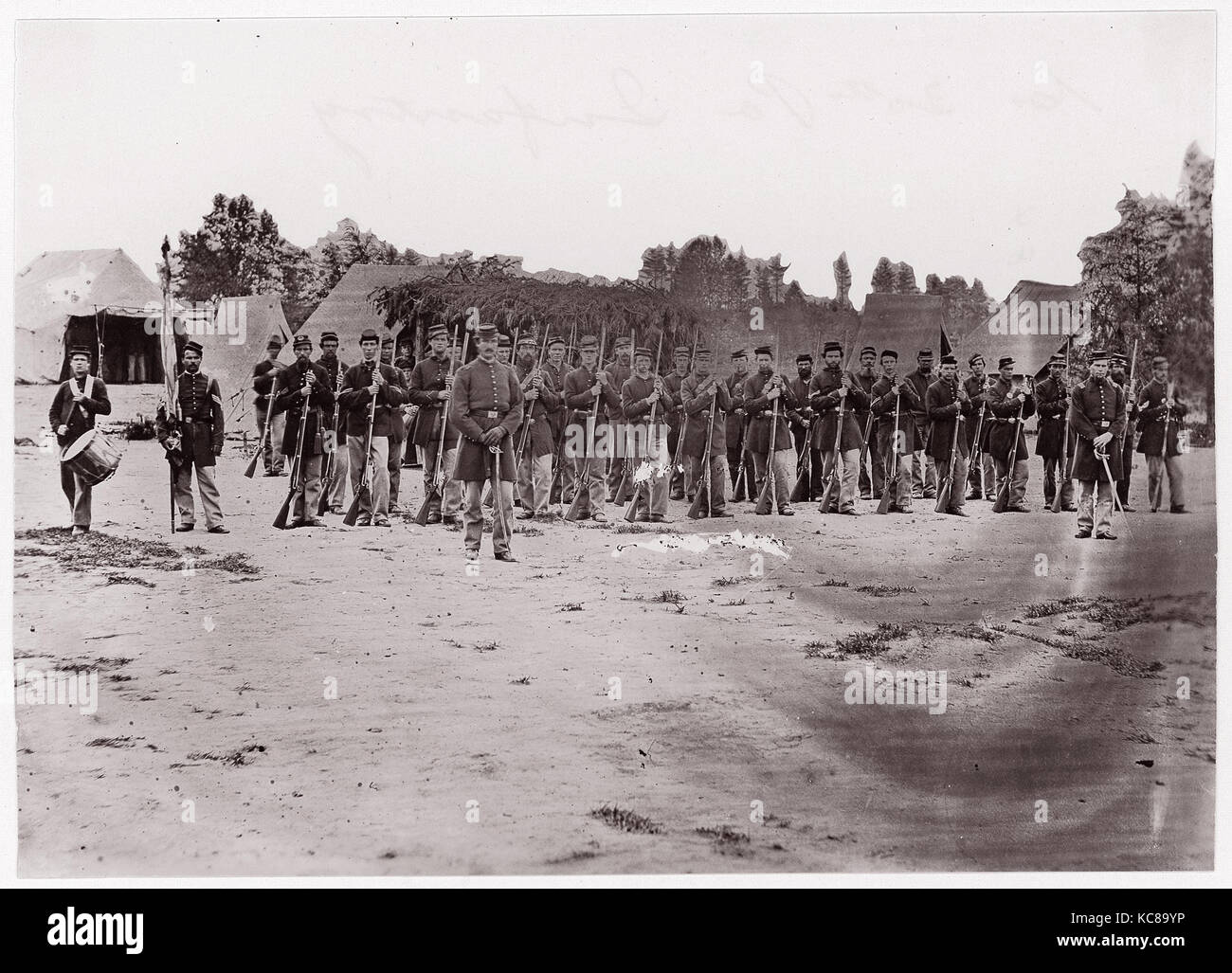 30e Virginia Infantry, 1861-65, à l'albumine argentique de négatif sur verre, Photographies Banque D'Images