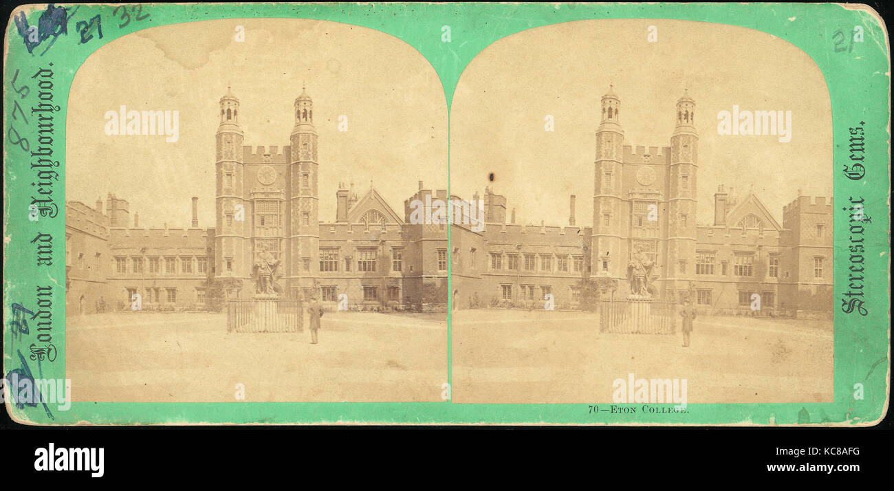 Eton College, années 1850-années 1910, d'albumen argentiques, Mount : 8,5 x 17,8 cm (3 3/8 x 7 in.), photographies, Inconnu Banque D'Images