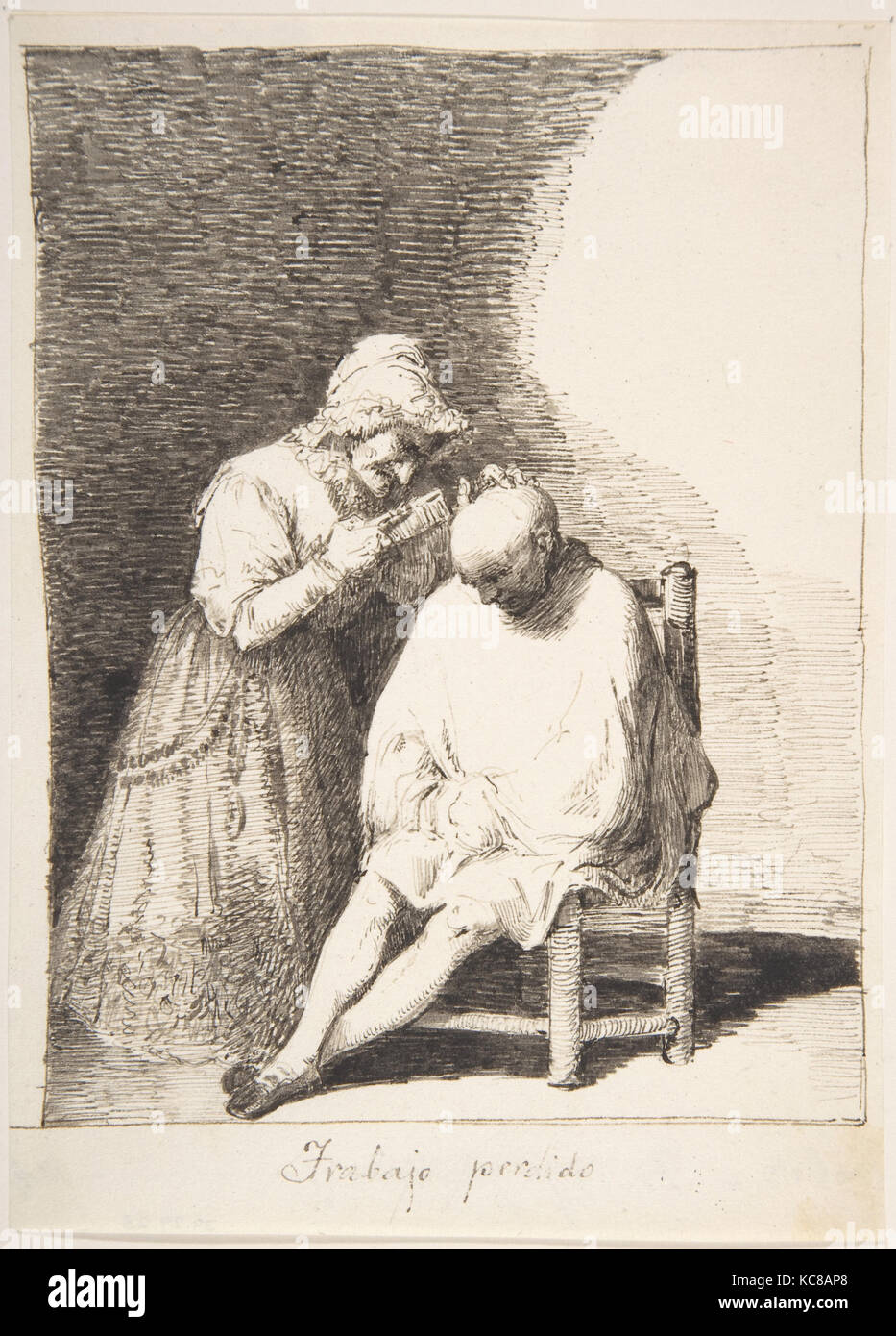 Du travail perdu ('Trabajo perdido'), Leonardo Alenza y Nieto, 1807-45 Banque D'Images