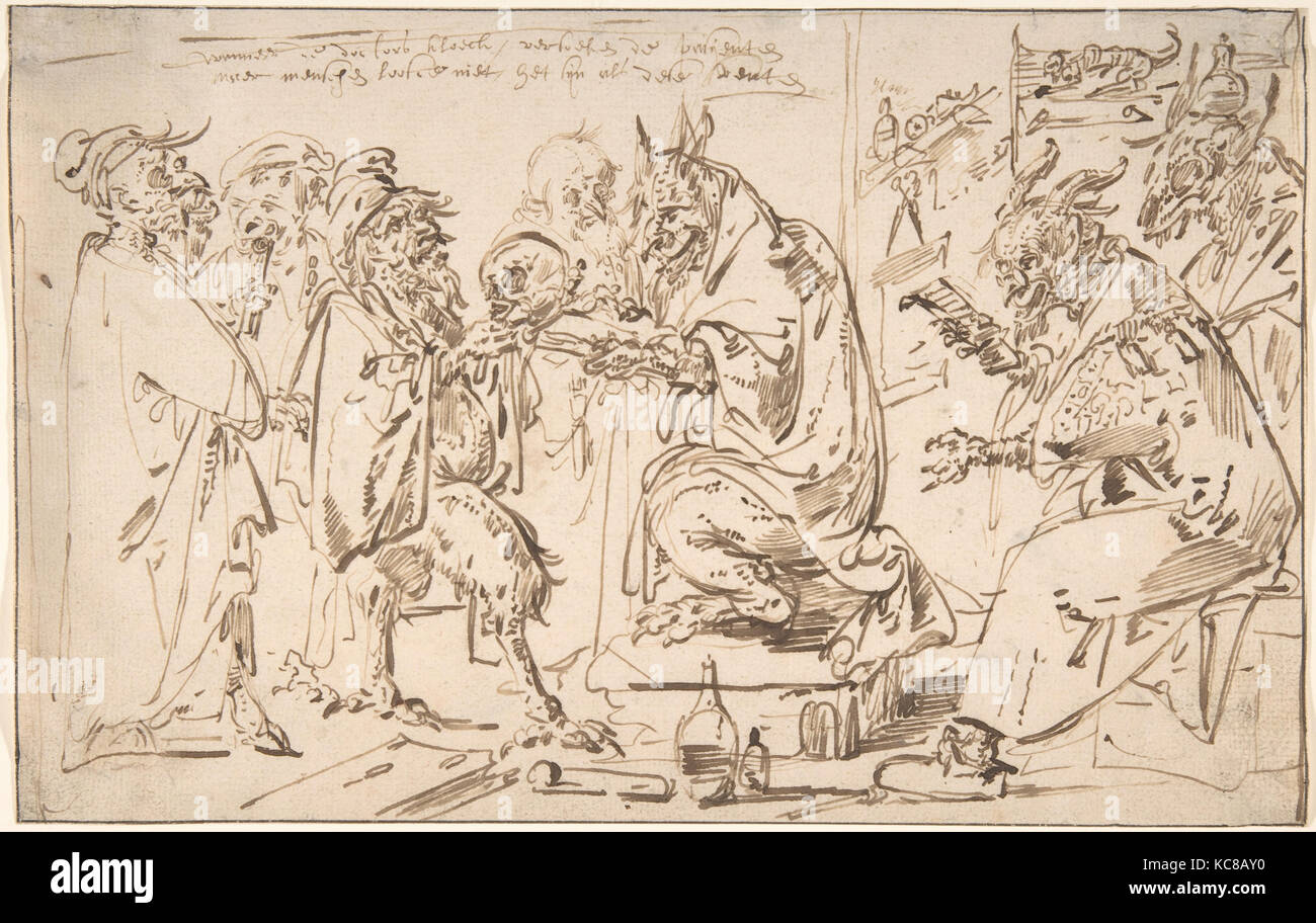 Diablerie : une satire sur la profession médicale, Andries Les Deux, 1612-41 Banque D'Images