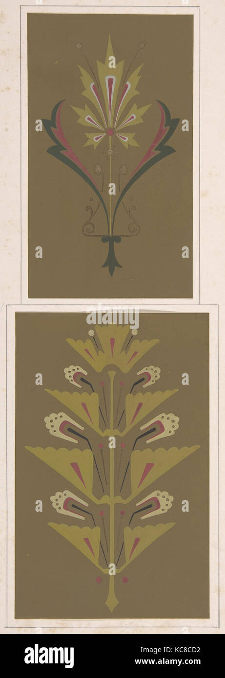 Dessin de conception, Christopher Dresser, ca. 1883, sur la base de conception antérieure Banque D'Images