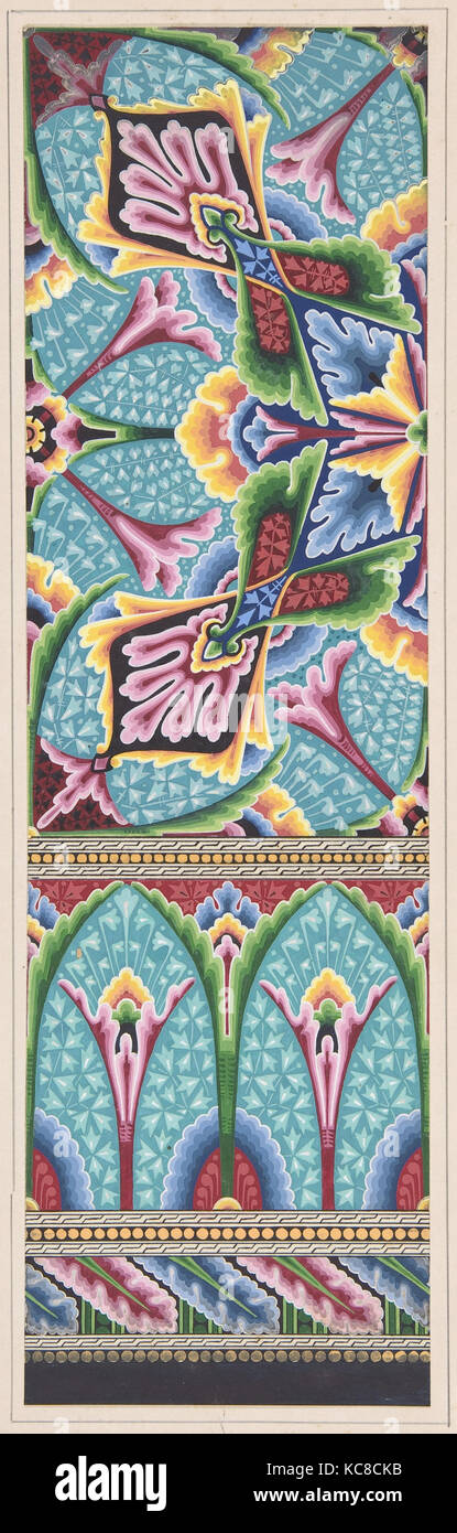 Dessin de conception, Christopher Dresser, ca. 1883, sur la base de conception antérieure Banque D'Images