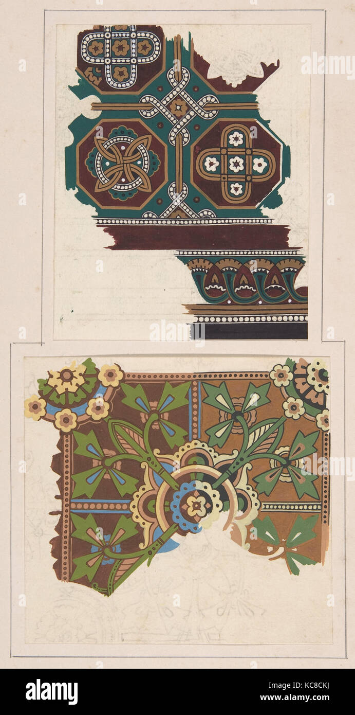 Dessin de conception, Christopher Dresser, ca. 1883, sur la base de conception antérieure Banque D'Images