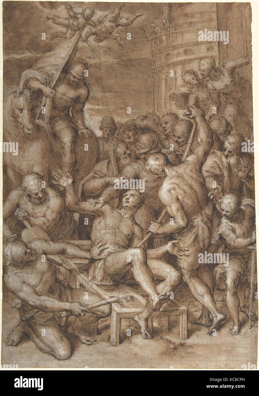 Le Martyre de Saint Laurent, Aurelio Luini, années 1580-début 1590s Banque D'Images