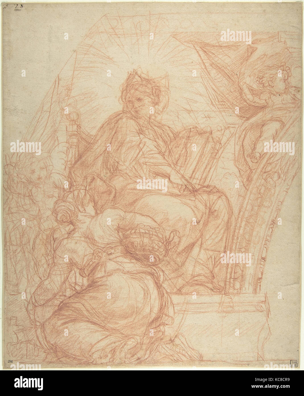 Assis figure allégorique de la sagesse divine, Carlo Maratti, 1674-77 Banque D'Images
