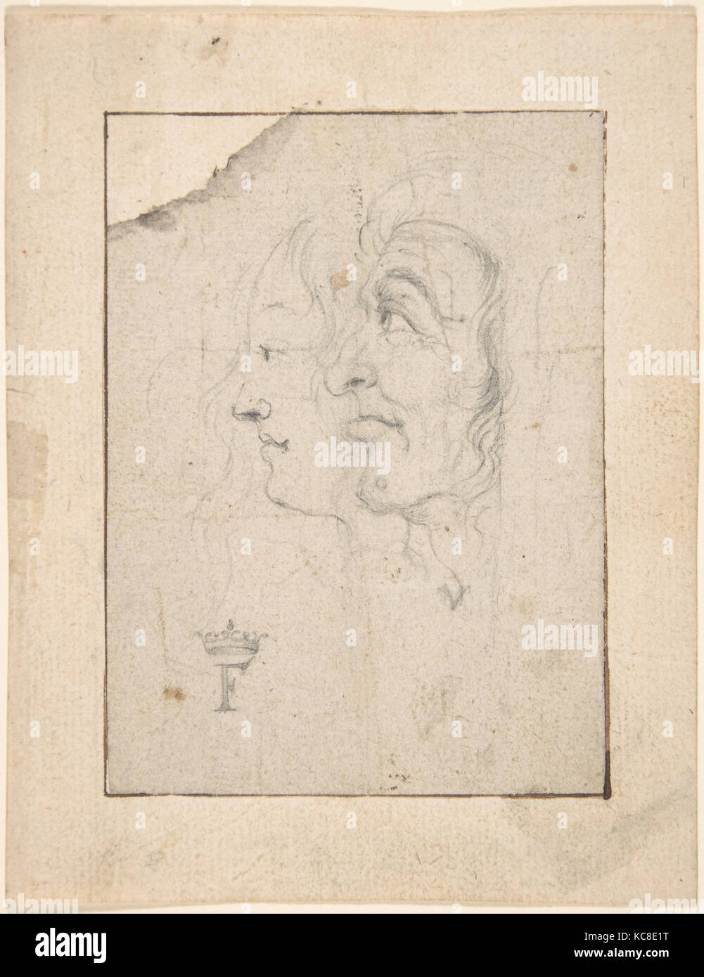 Deux chefs d'une vieille et une jeune femme à la recherche de la gauche (âges de femme ?), Frédéric III, Roi de Danemark et de la Norvège, 1609-70 Banque D'Images