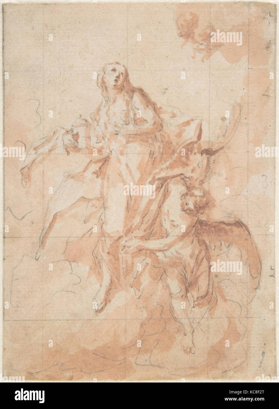 L'Assomption de la Sainte Marie Madeleine, Cosmas Damian Asam, 1700-1739 Banque D'Images