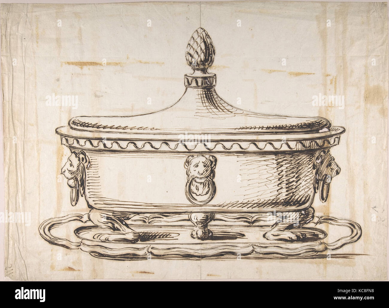 Soupière avec couvercle, anonyme, Italien, 19e siècle, 19e siècle Banque D'Images