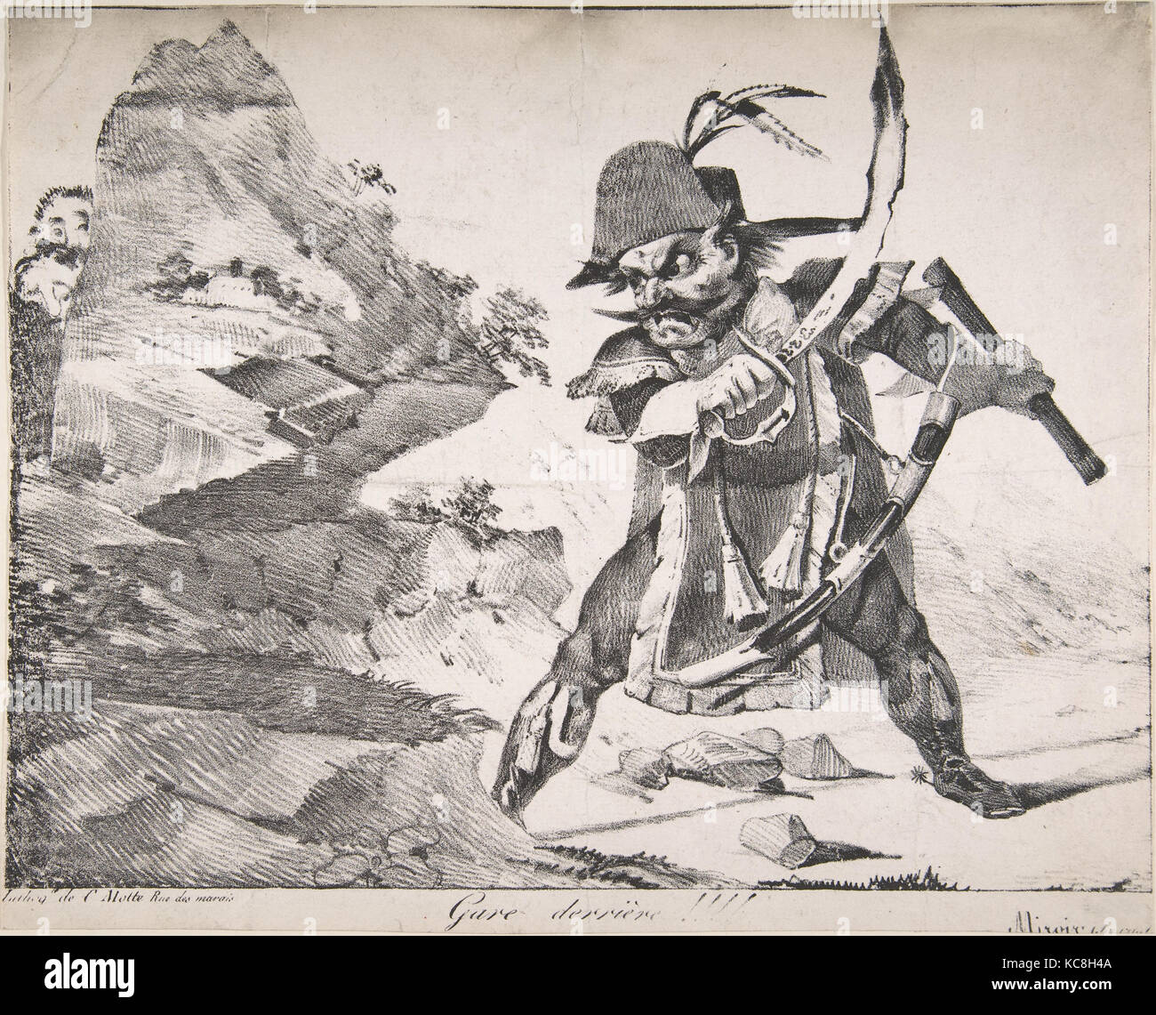 Regardez votre l'arrière !  !  !  !, 1822, lithographie, seul état, feuille : 12 7/8 x 9 5/16 in. (31,2 x 25,1 cm), d'impressions, d'Eugène Delacroix Banque D'Images